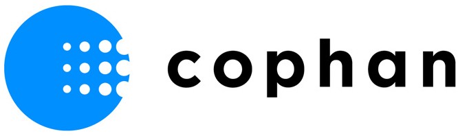 Représentation graphiques des trois variantes du logo de la COPHAN