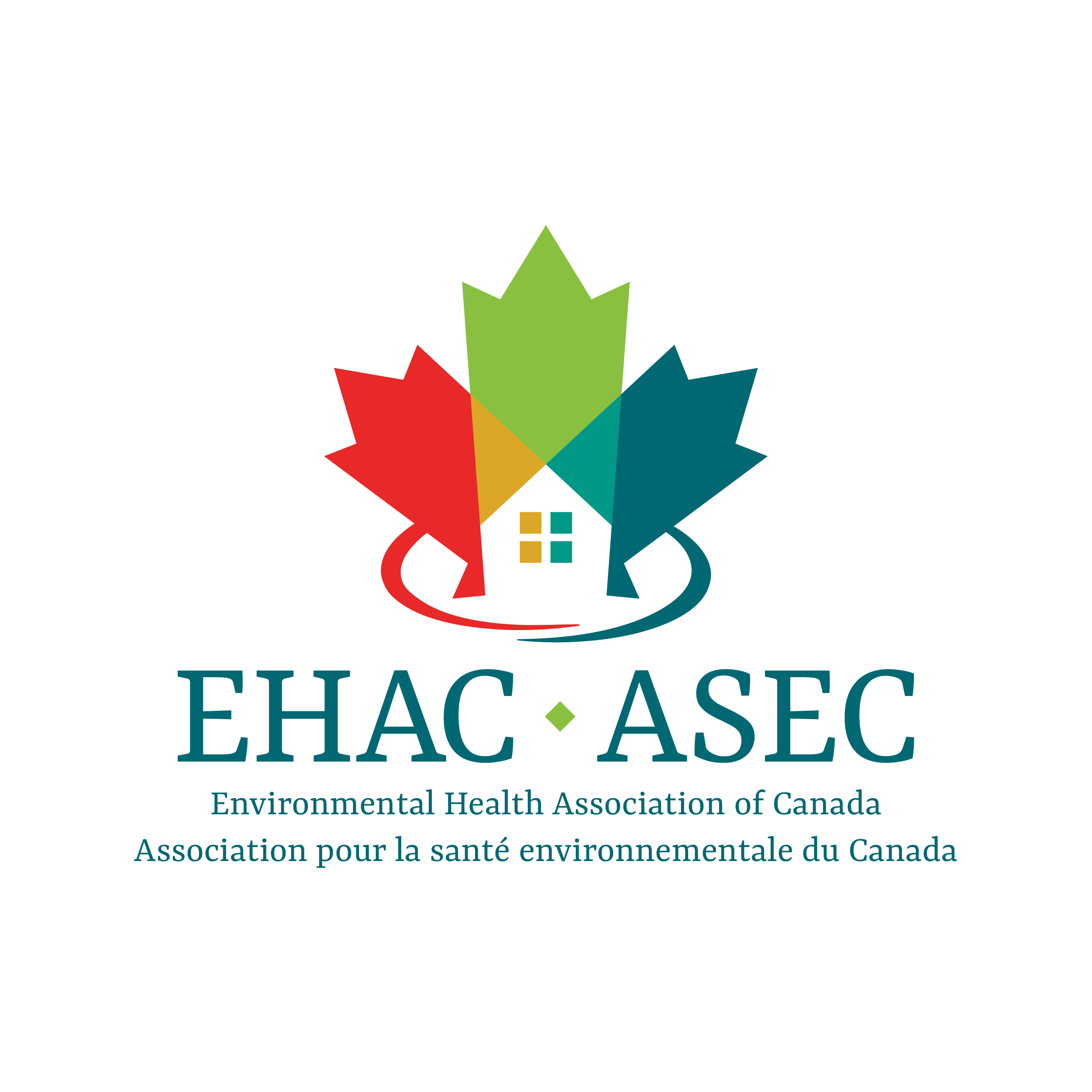 Logo de l'Environmental Health Association of Canada - Association pour la santé environnementale du Canada.