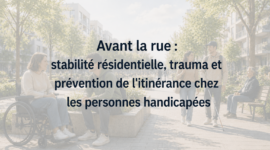 Un nouveau mémoire de notre membre le CFPH – « Avant la rue » - actualité COPHAIN